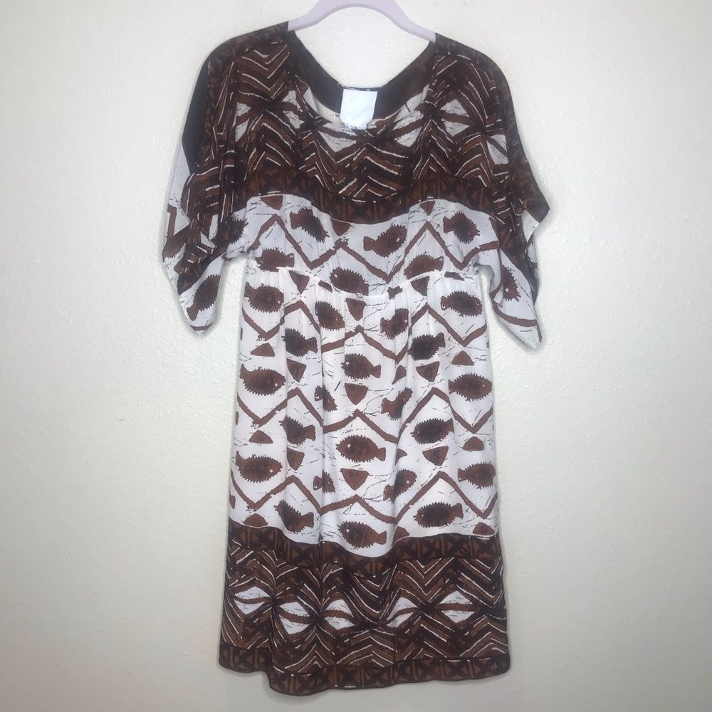 ANTHRO/ ANNA SUI Fish Print Dress